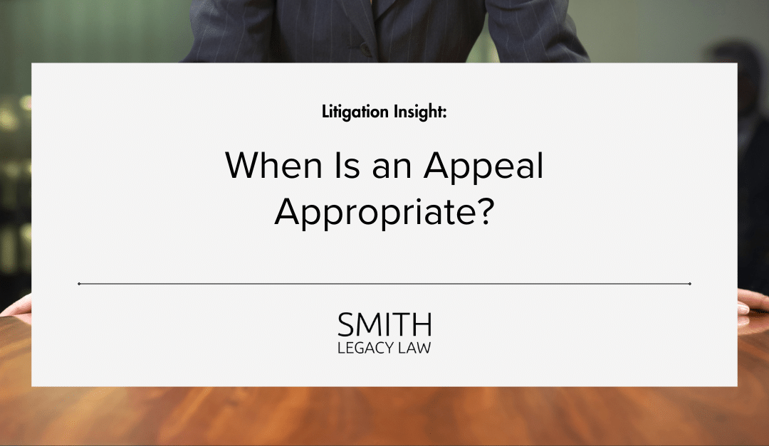 When Is an Appeal Appropriate?